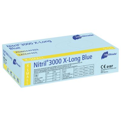 Nitril 3000 X-long blue Meditrade Untersuchunghandschuhe